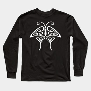 Tribal Butterfly Tattoo Long Sleeve T-Shirt